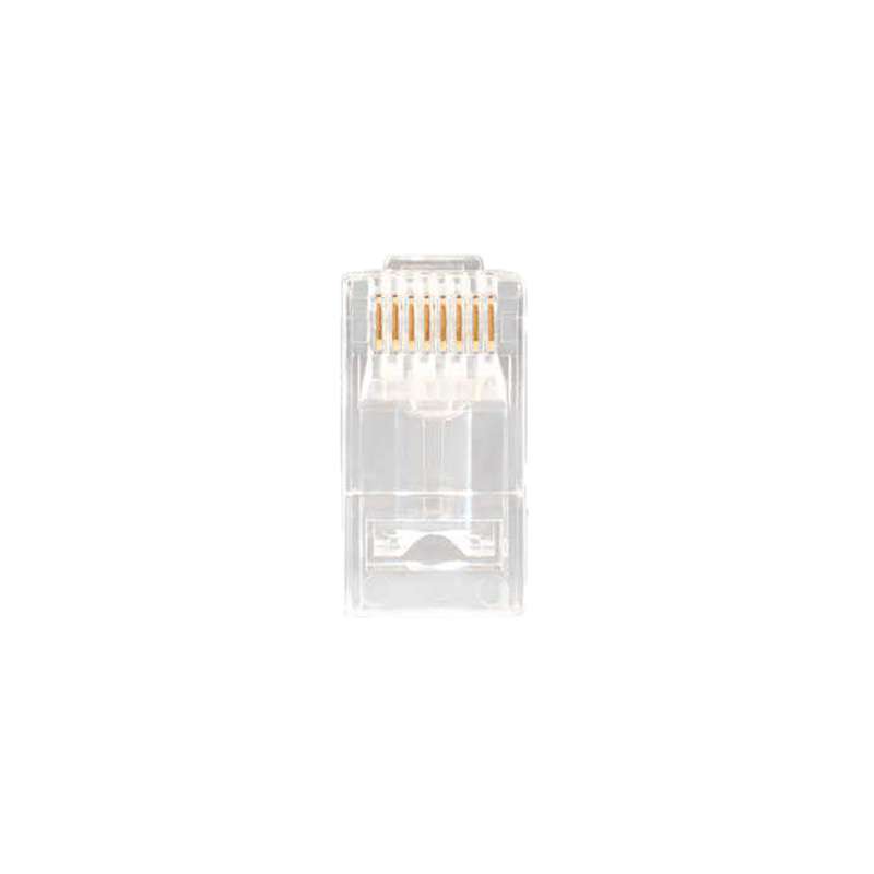 Unshielded RJ45 Passthrough Connector for CAT6A Cable, Pack of 100